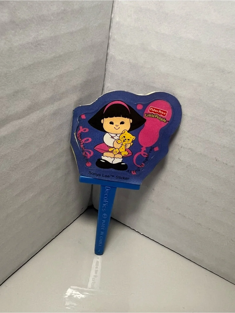Vintage Fisher-Price Little People DecoPics Cupcake Toppers & Stickers Lot of 20